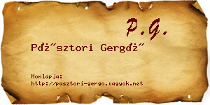 Pásztori Gergő névjegykártya