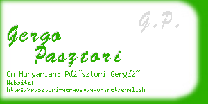 gergo pasztori business card